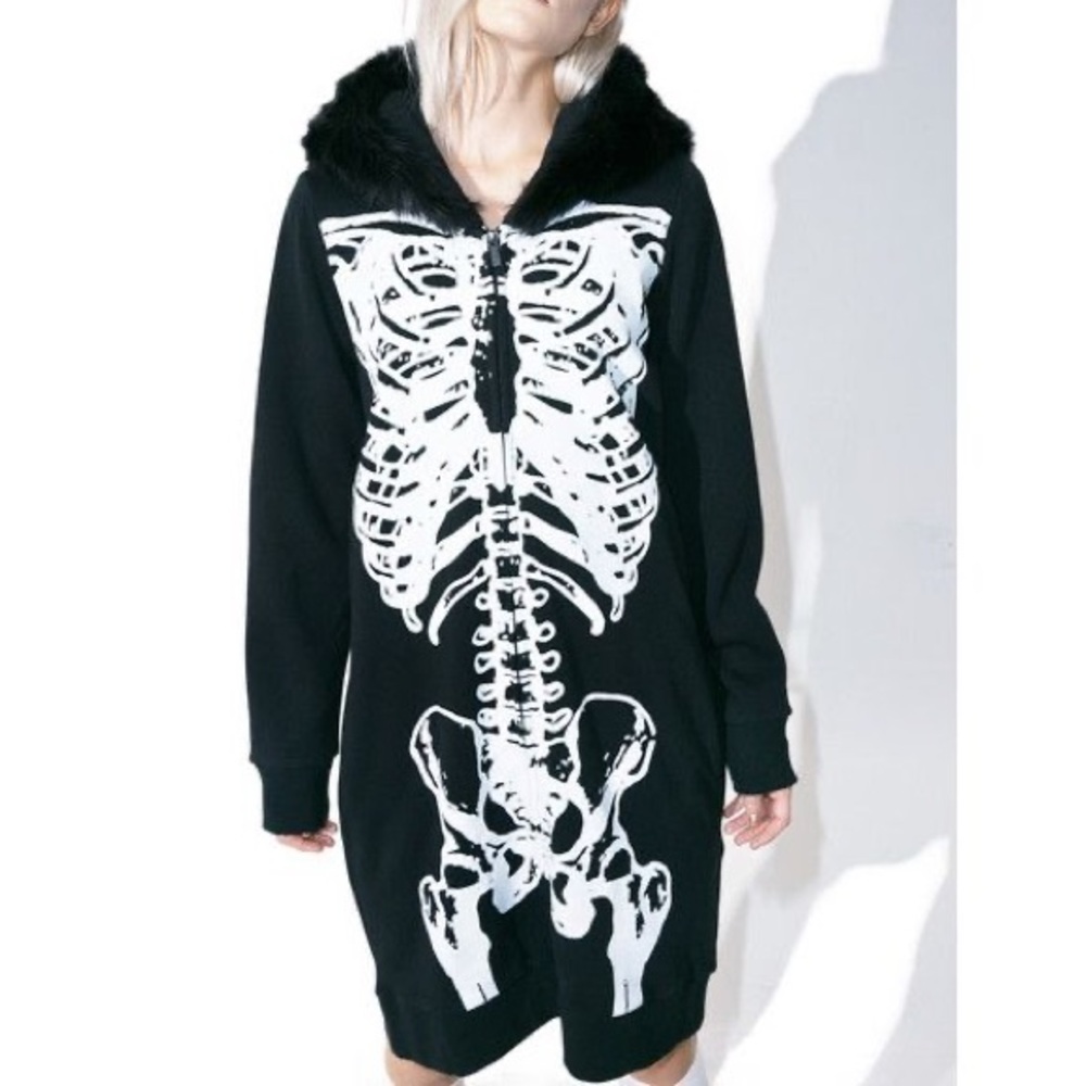 Iron Fist Skeleton Hoodie Dress